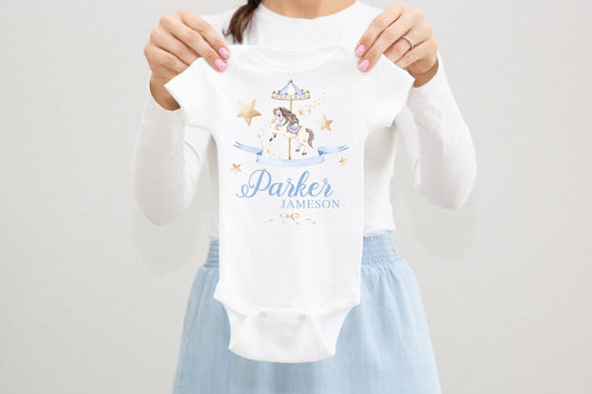 Carousel Horse Bodysuit Baby Outfit B31