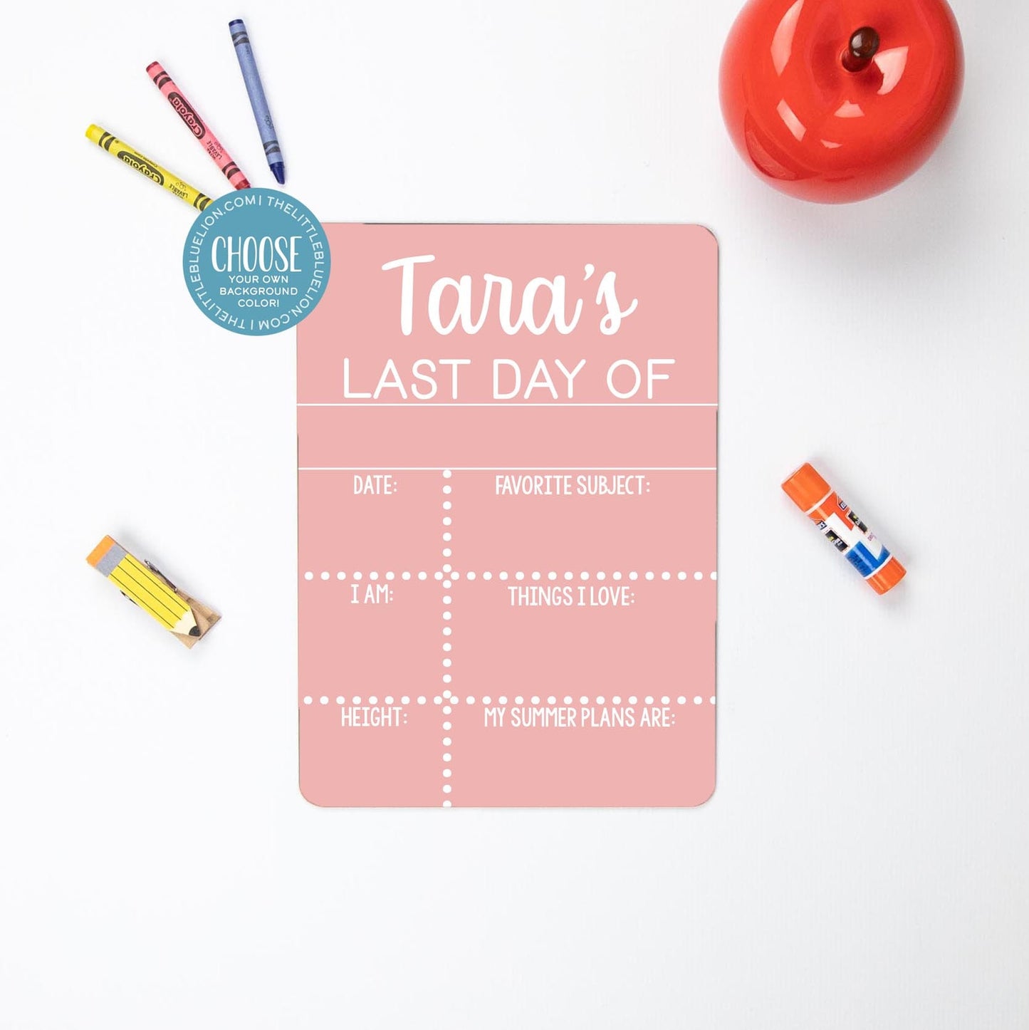 First Day of School Liquid Chalk Sign, Choose Your Own Color School Sign