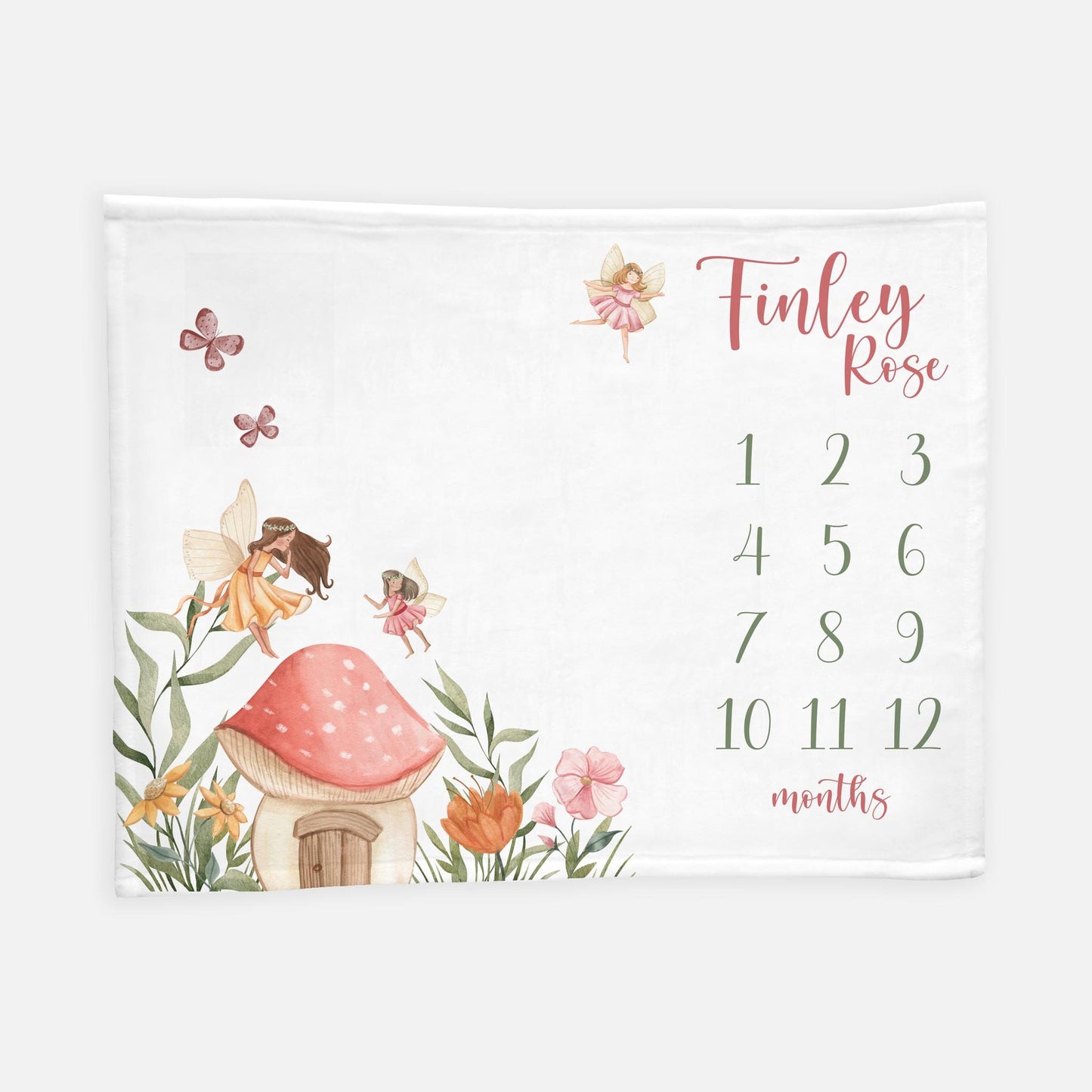 Fairy Baby Girl Milestone Blanket, G31