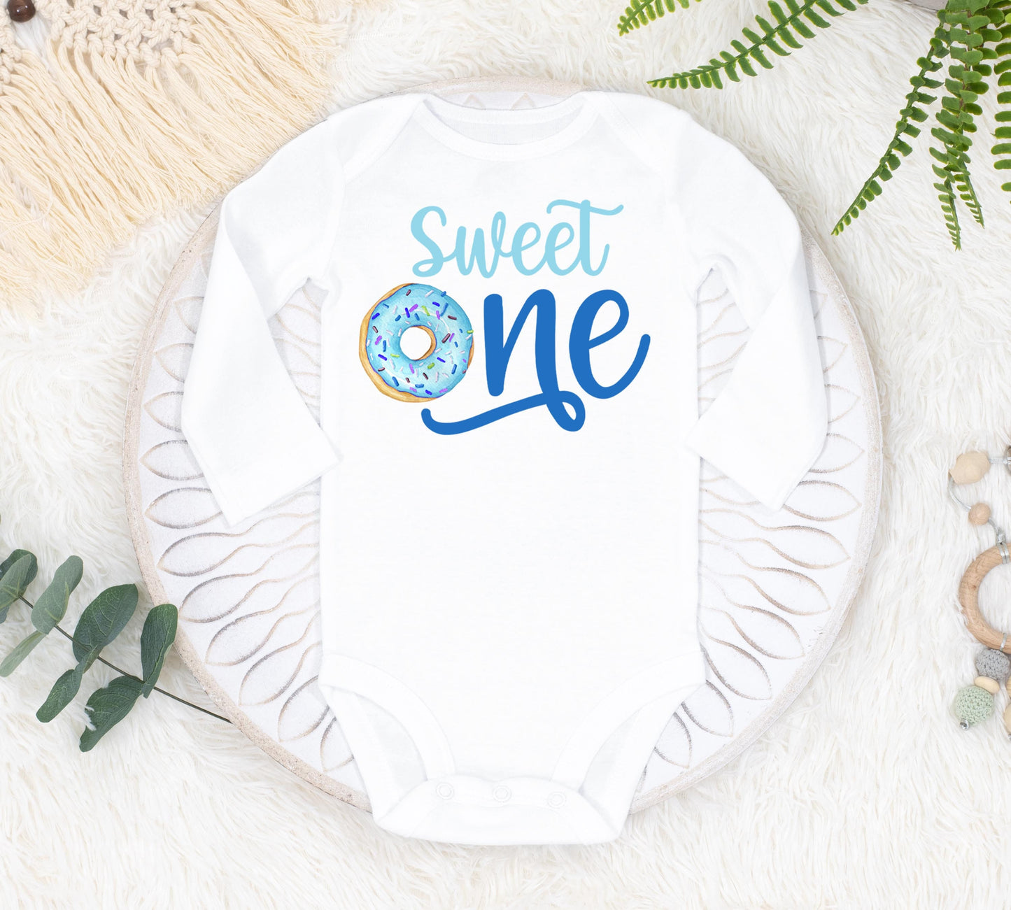 Donut Baby Bodysuit, 1st Birthday Baby Outfit, Baby Shower Gift, Pregnancy Reveal Baby Shirt, Baby One Piece, Sweet One Bodysuit B29