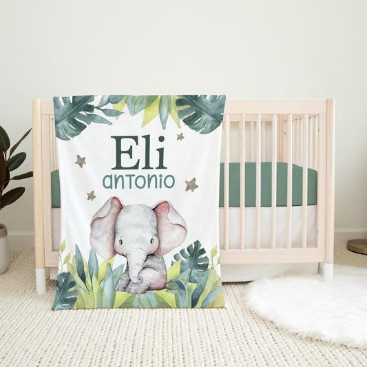 Safari Blanket, Elephant Nursery Blanket, S30