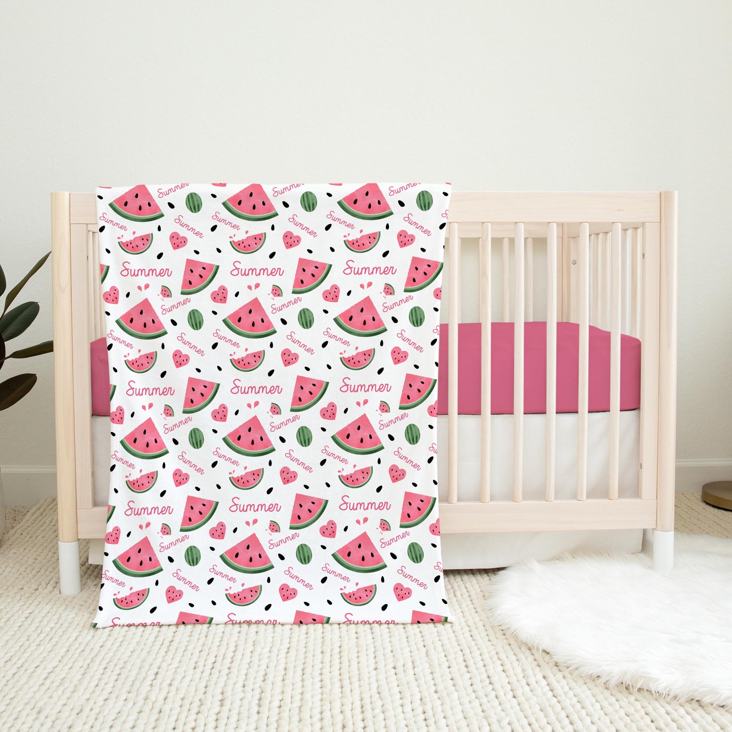 Watermelon Baby Swaddle Blanket, Fruit blanket, G29