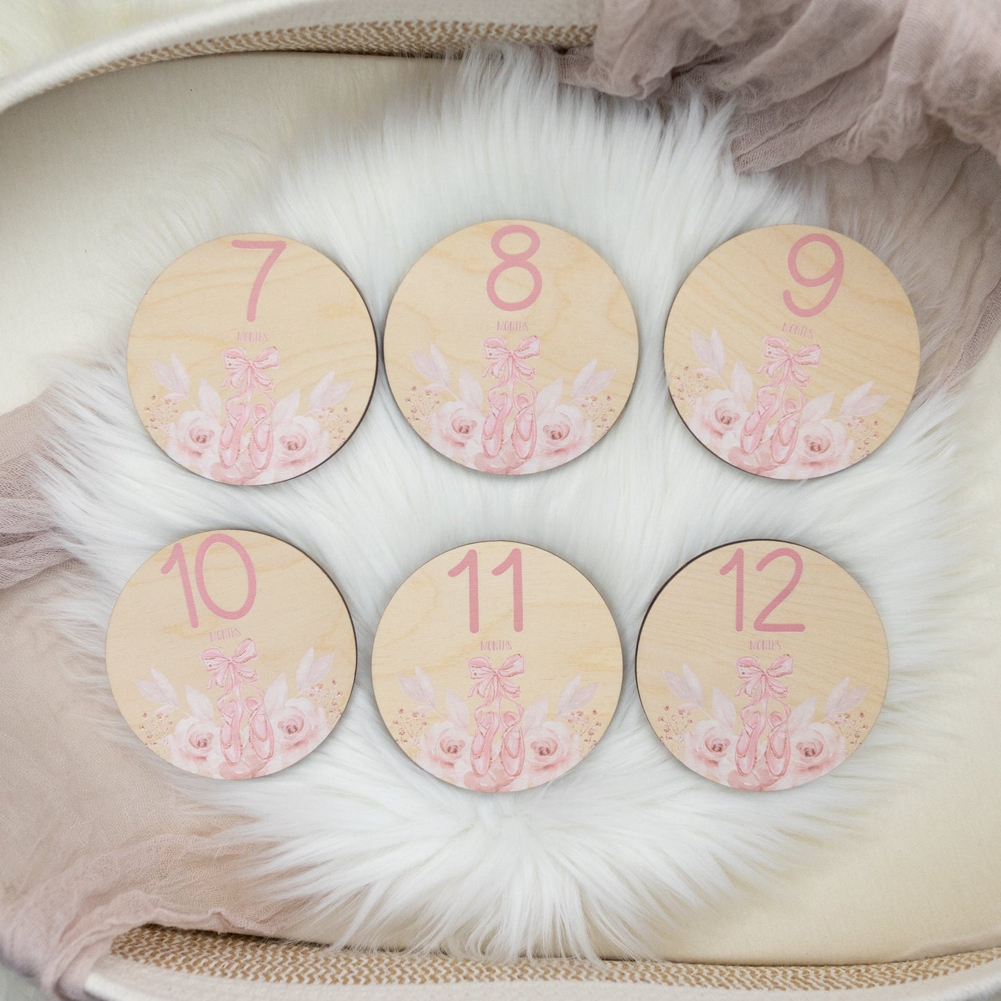 Ballet Ballerina Wood Milestone Cards, G28