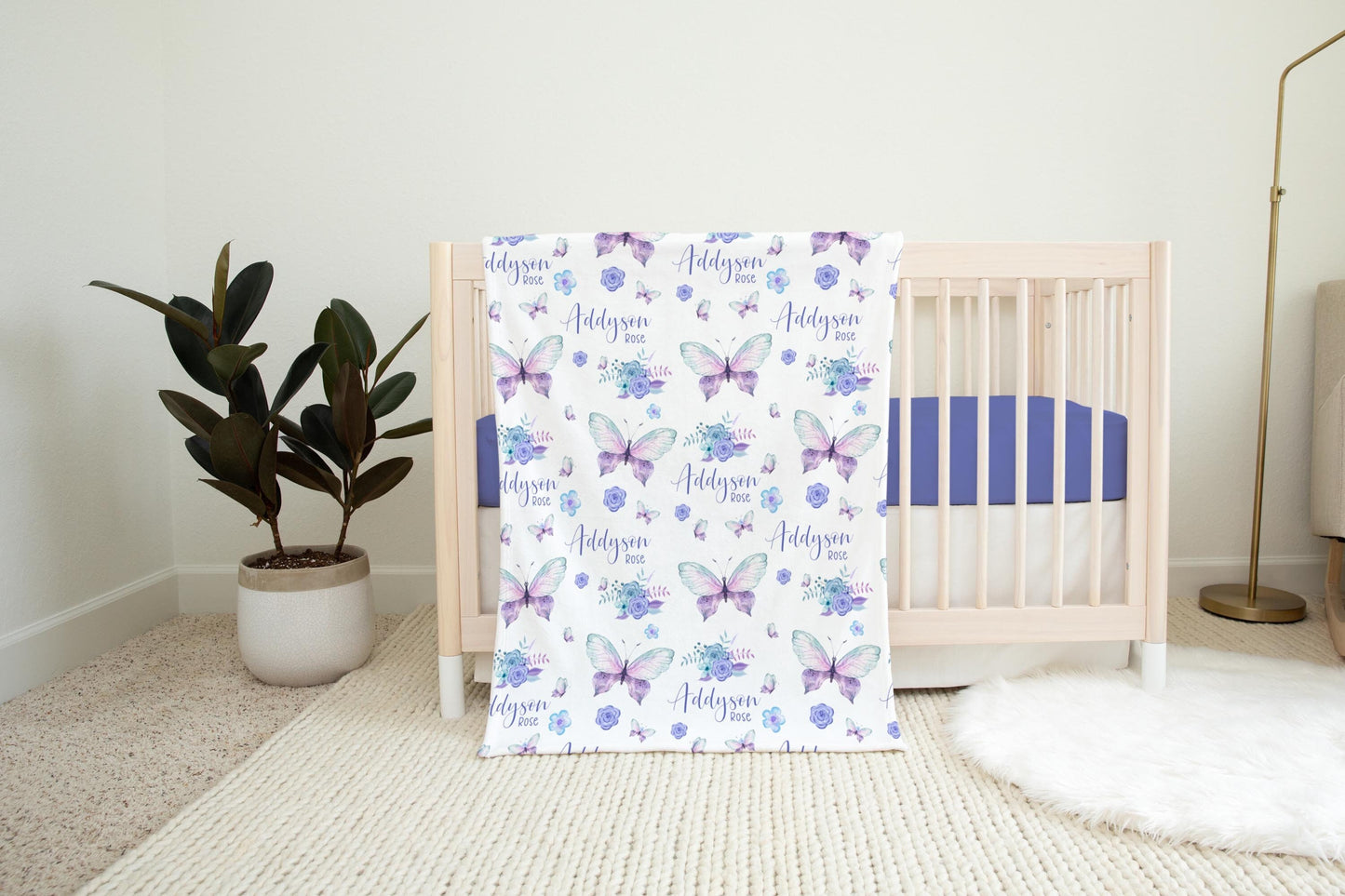 Lavender and Mint Butterfly Swaddle Set, F70