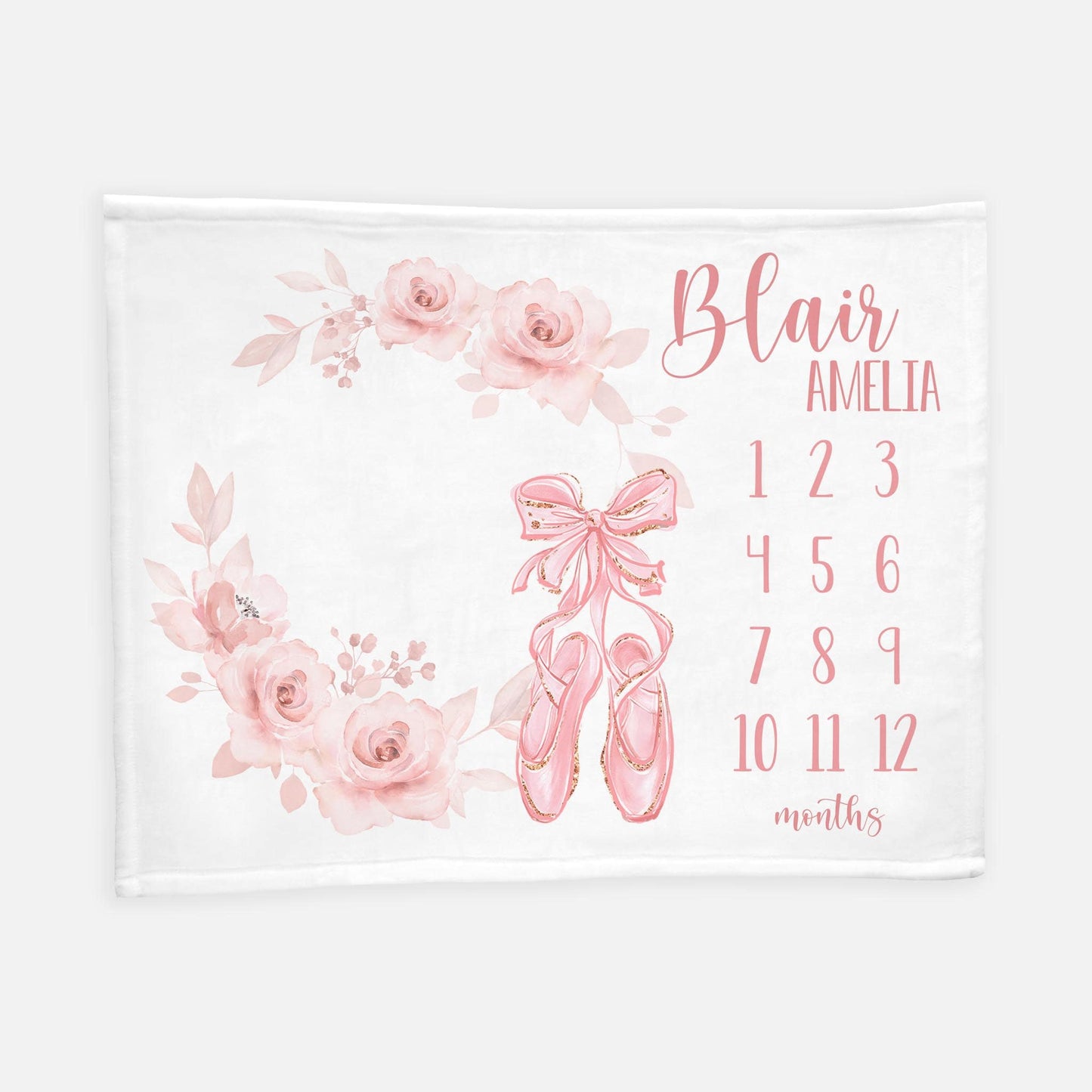 Ballet Baby Milestone Blanket, Ballerina Girl Blanket G28