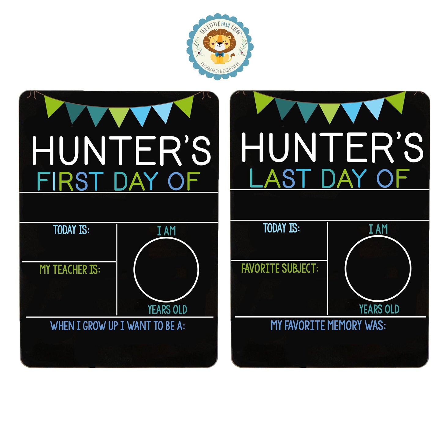 First Day of School Liquid Chalk Sign, Blue Teal