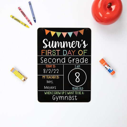 First Day of School Liquid Chalk Sign, Boho Theme