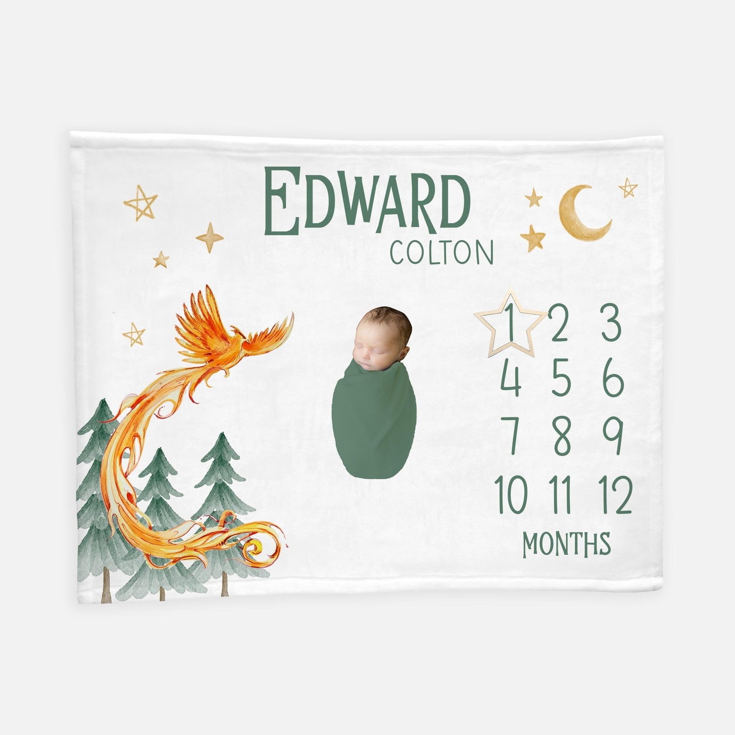 Phoenix Baby Milestone Blanket, Boy B30