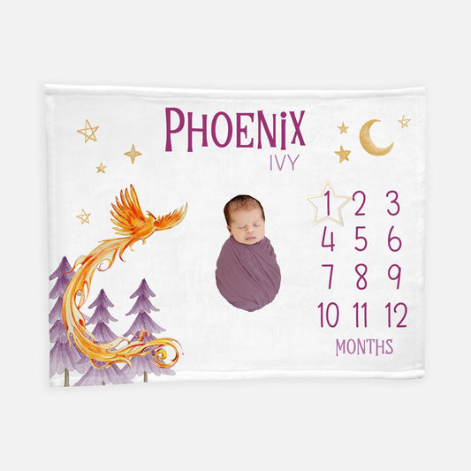 Phoenix Baby Milestone Blanket, Girl B30