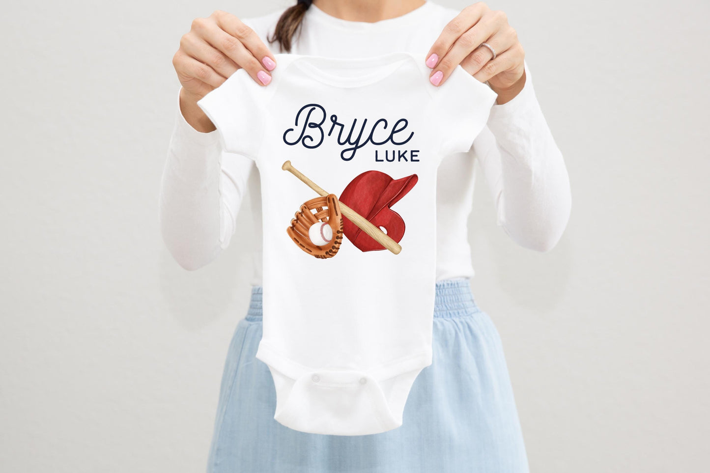 Baseball Baby Bodysuit, B35