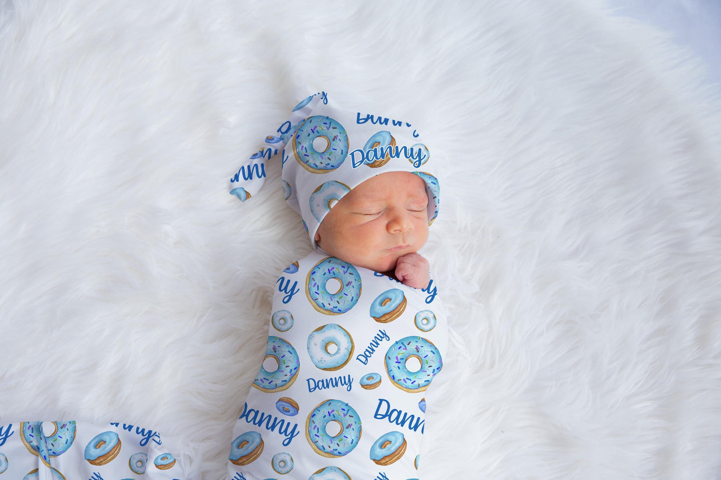 Blue Donut Swaddle Set, B29