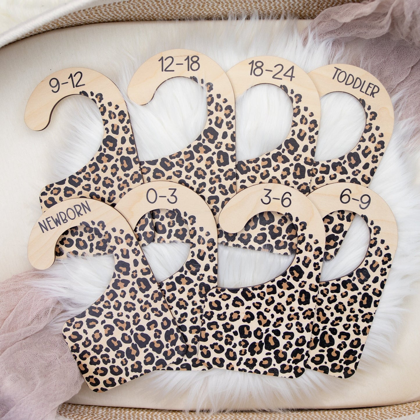 Leopard Print Wood Clothing Dividers, G84