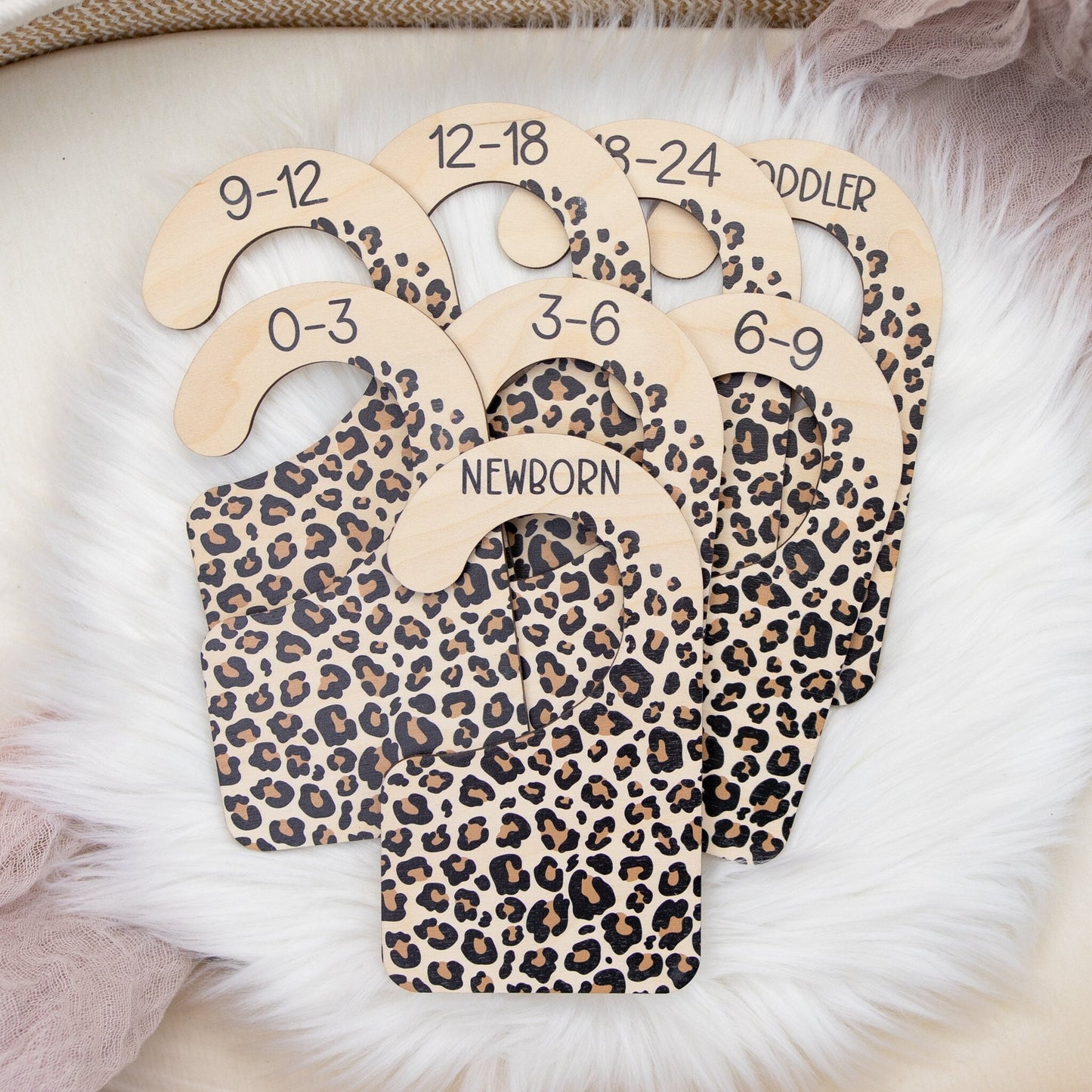 Leopard Print Wood Clothing Dividers, G84