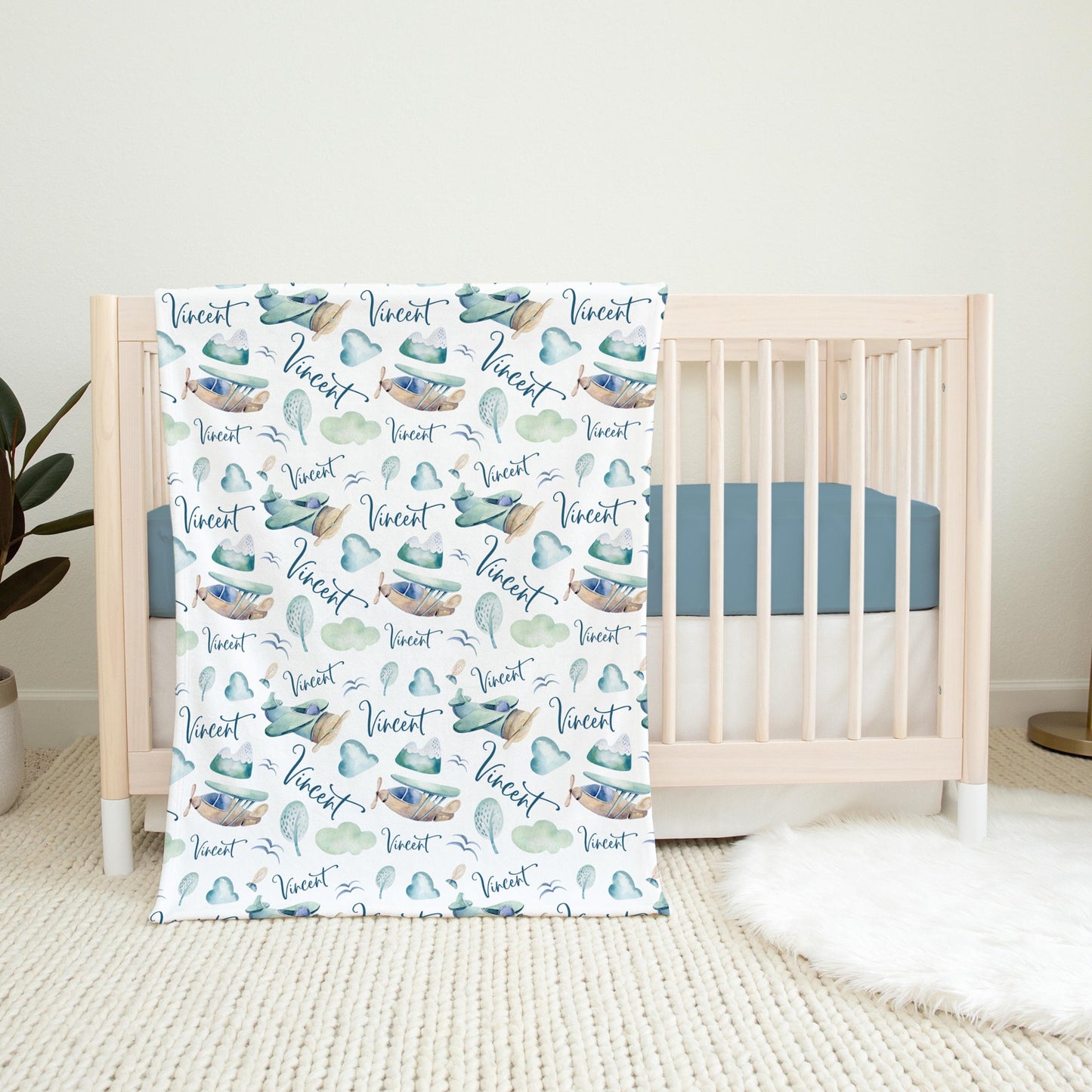 Airplane Swaddle Set, Adventure Awaits T44