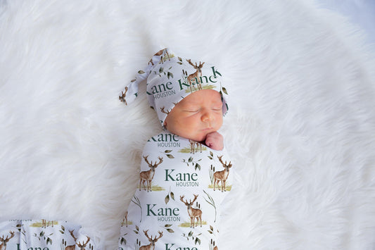 Buck Deer Antlers Swaddle Set, W35