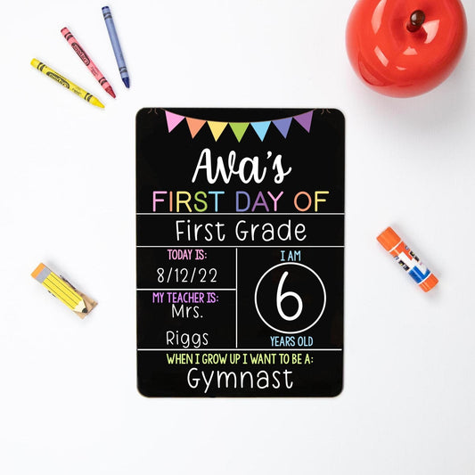 First Day of School Liquid Chalk Sign, Pastel Theme