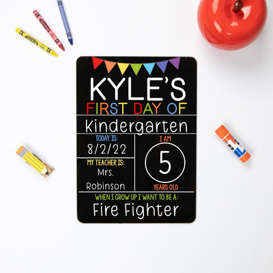 First Day of School Liquid Chalk Sign, Primary Colors