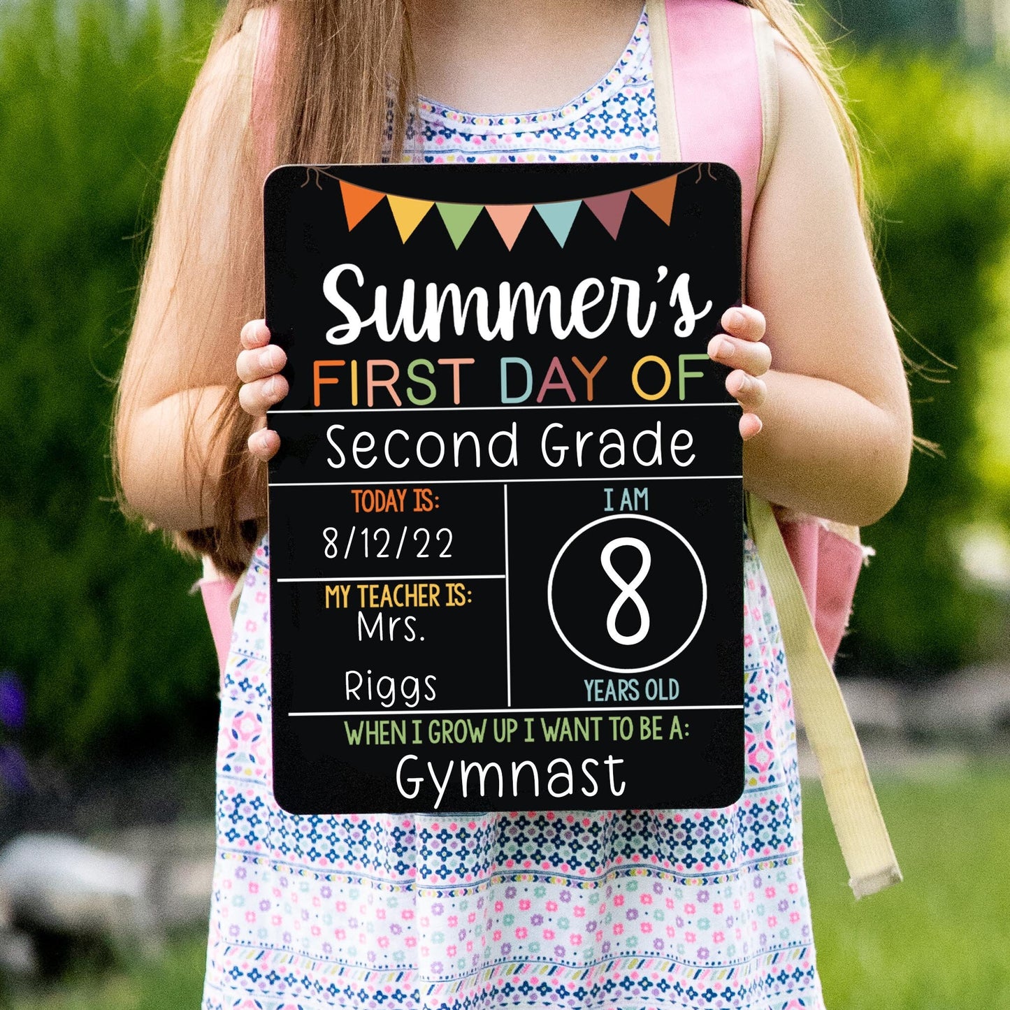 First Day of School Liquid Chalk Sign, Boho Theme