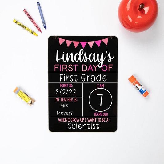 First Day of School Liquid Chalk Sign, Pink Theme