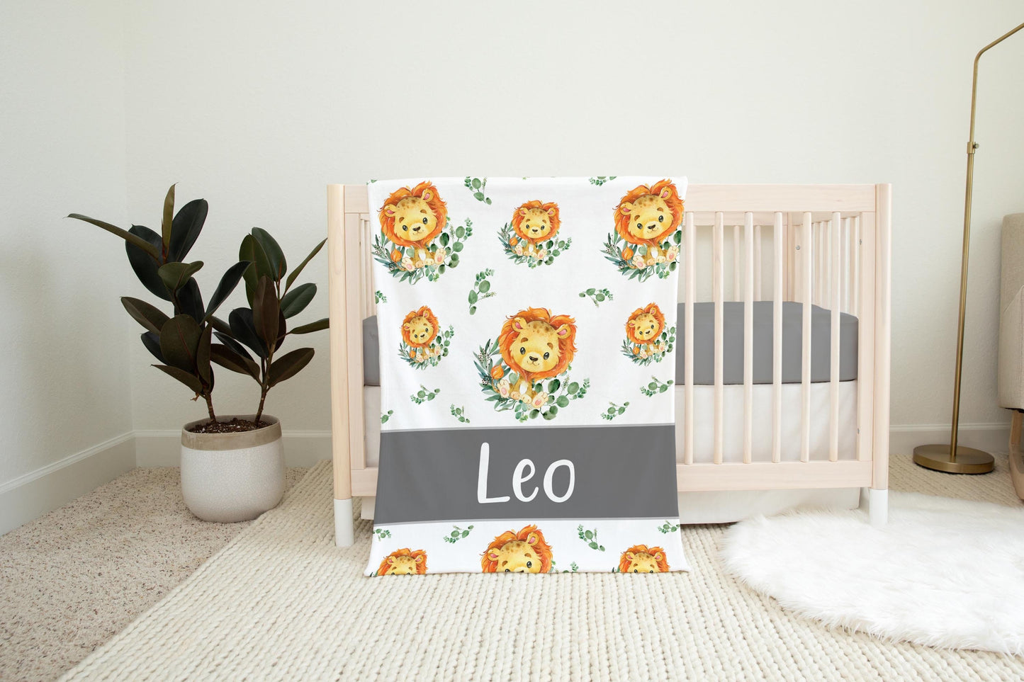 Lion Baby Blanket, Safari S8