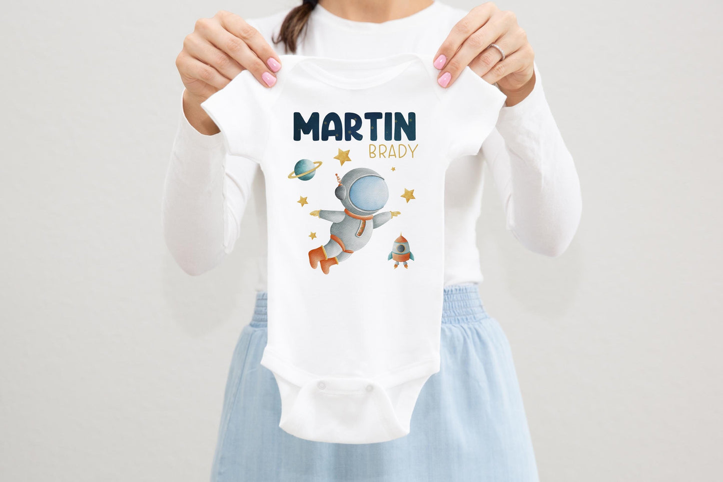 Astronaut Baby Bodysuit, Moon Rocket Baby Outfit, T41