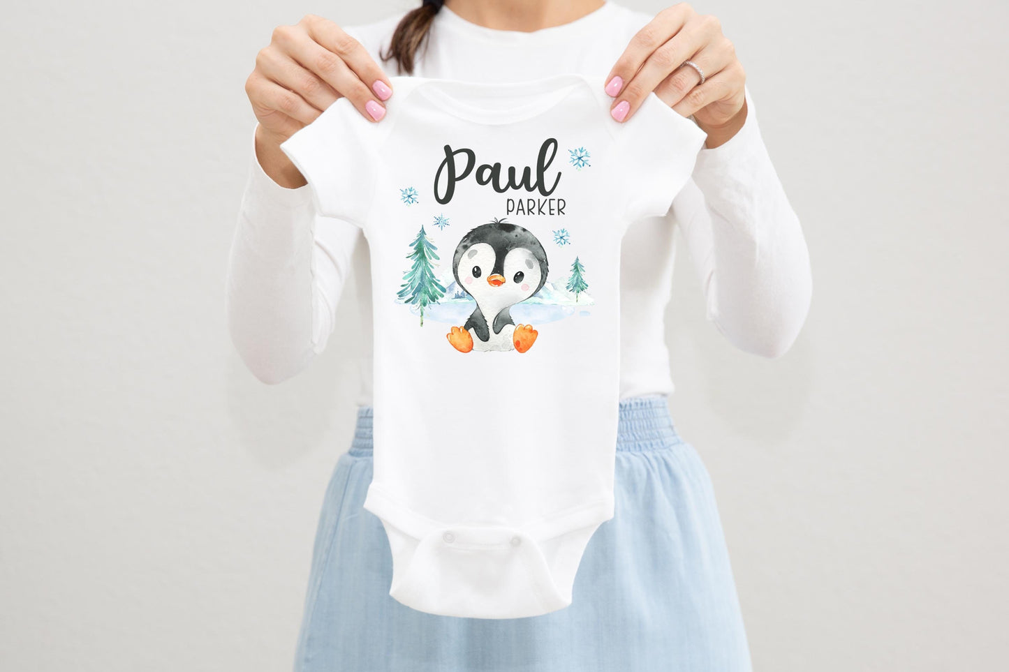 Penguin Baby Bodysuit, O29