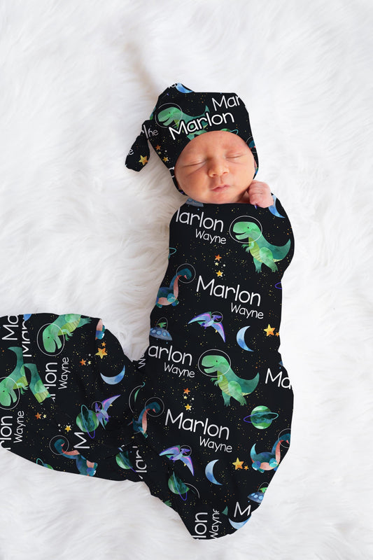 Space Dinosaur Swaddle Blanket, T47