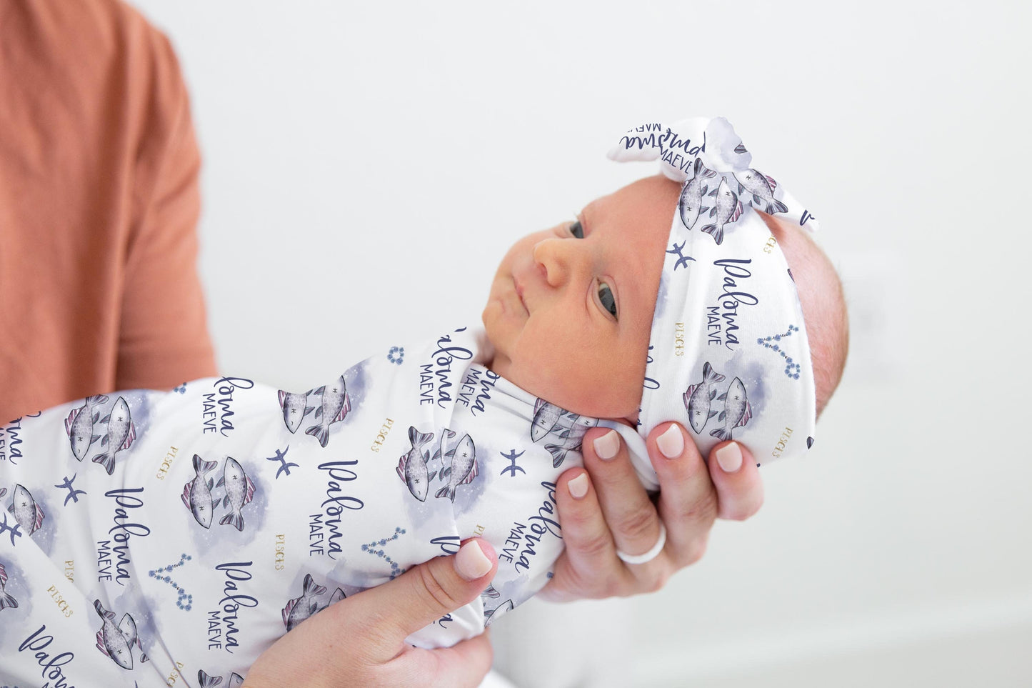 Pisces Zodiac Sign Symbol Swaddle Set