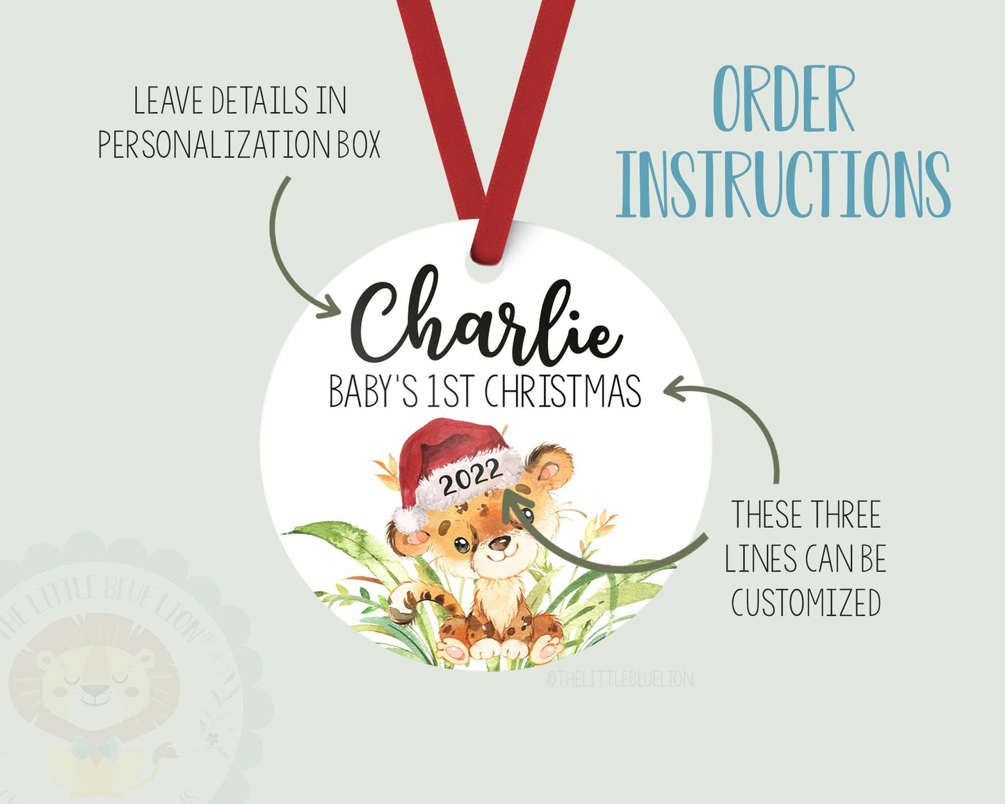 Lion Baby 1st Christmas Ornament, S31