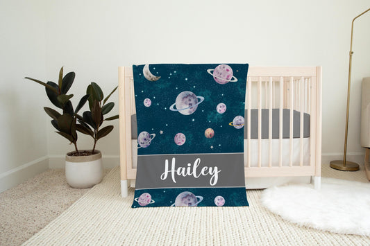 Galaxy Outer Space Baby Blanket, T21