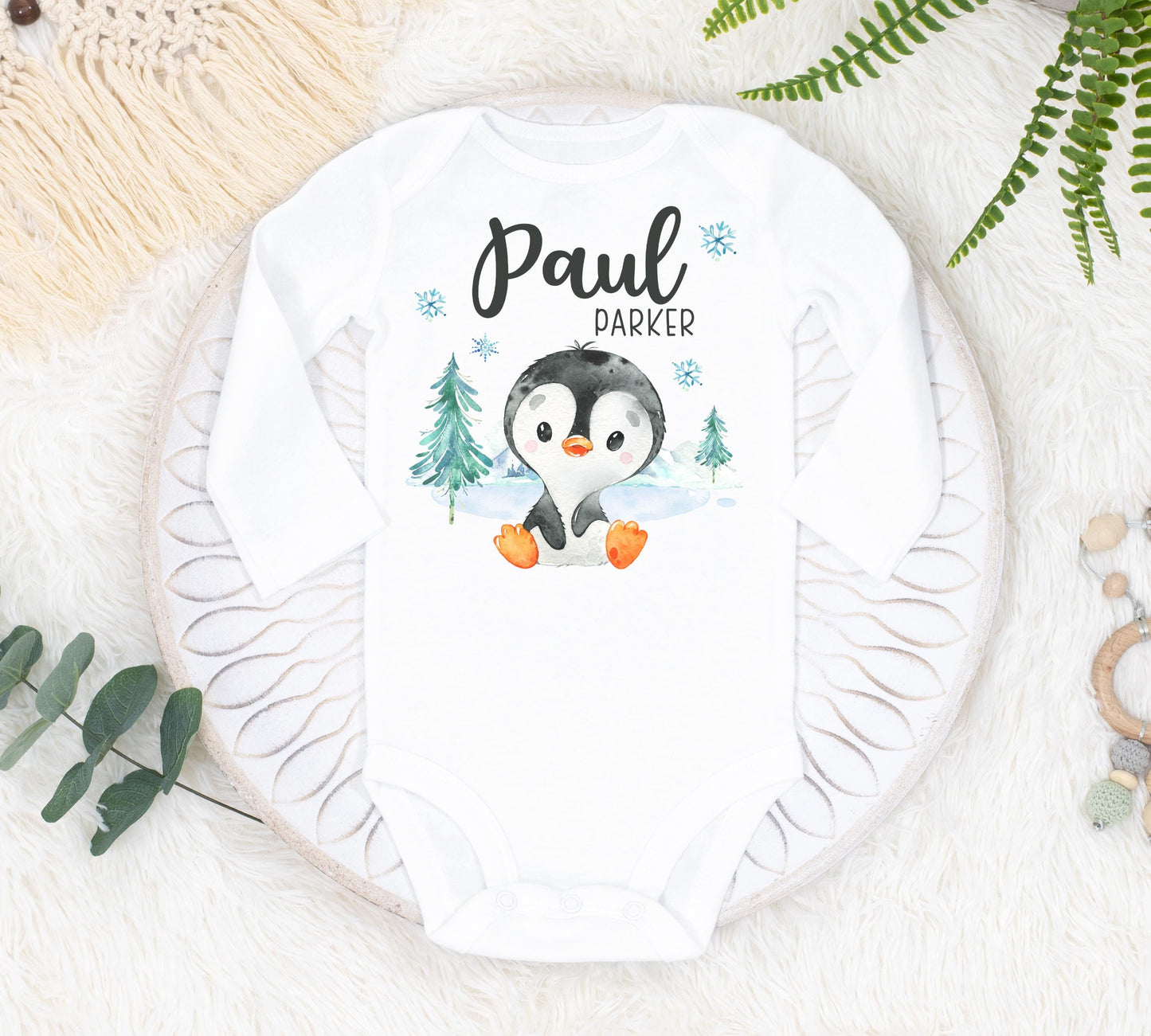 Penguin Baby Bodysuit, O29