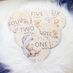 Bear Moon Milestone Cards, Wooden B28