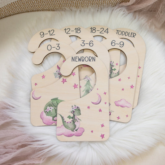 Girl Dragon Wood Clothing Dividers, G21