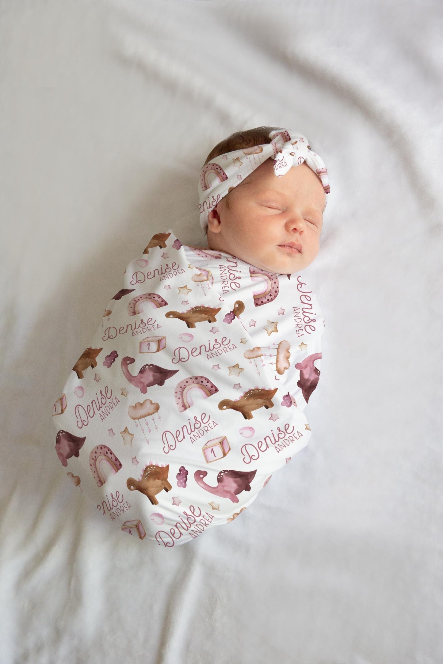 Girl Dinosaur Swaddle Blanket, G37