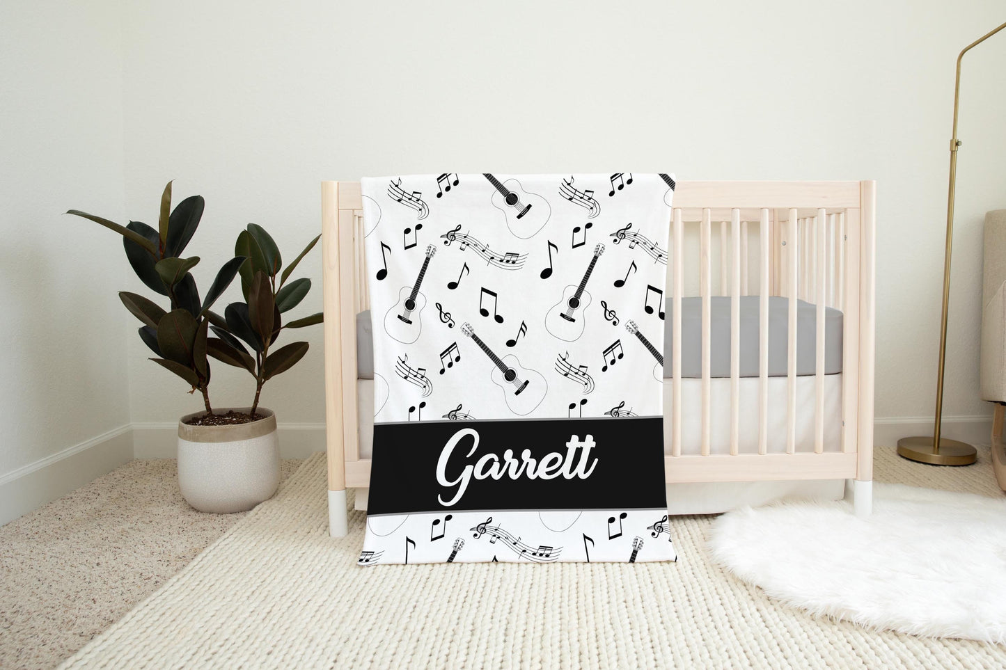 Guitar Nursery Baby Blanket, Musical B39