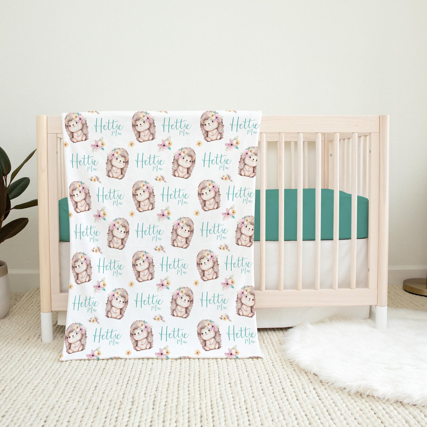 Girl Hedgehog Swaddle Set, Woodland W42