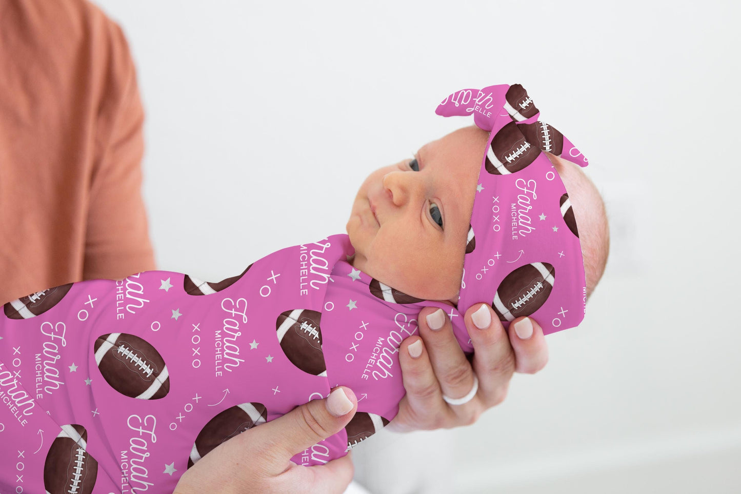 Girl Football Swaddle Set