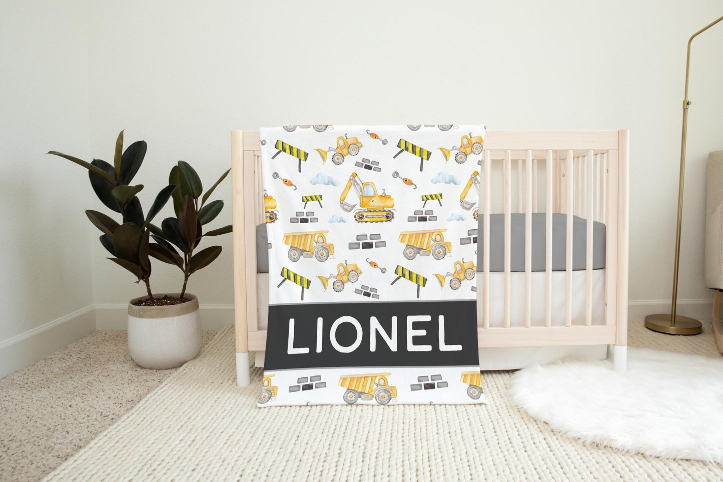 Construction Baby Blanket, B21