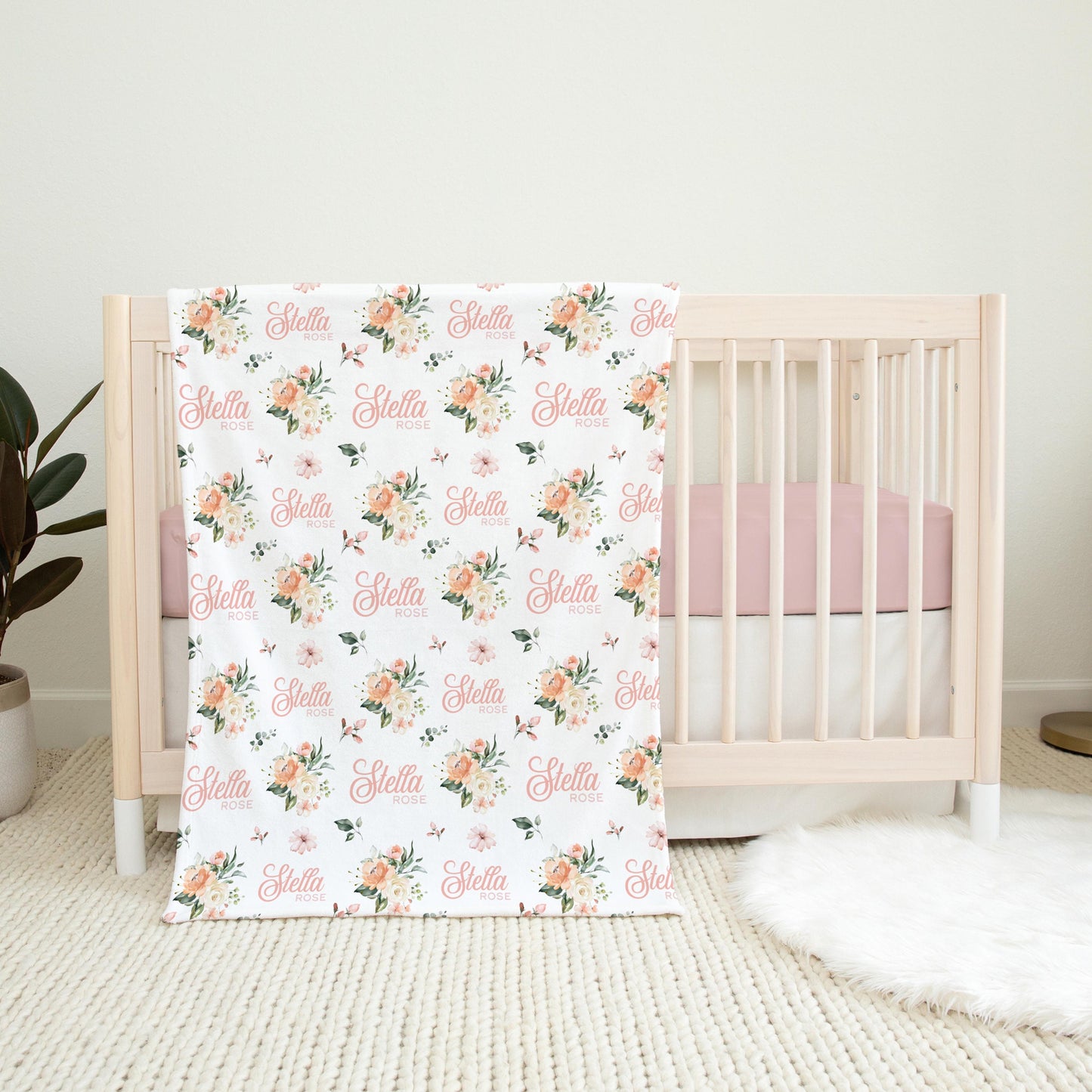 Blush Roses Swaddle Set, F68