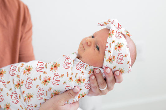 Lily Swaddle Set, Tiger Lily F9