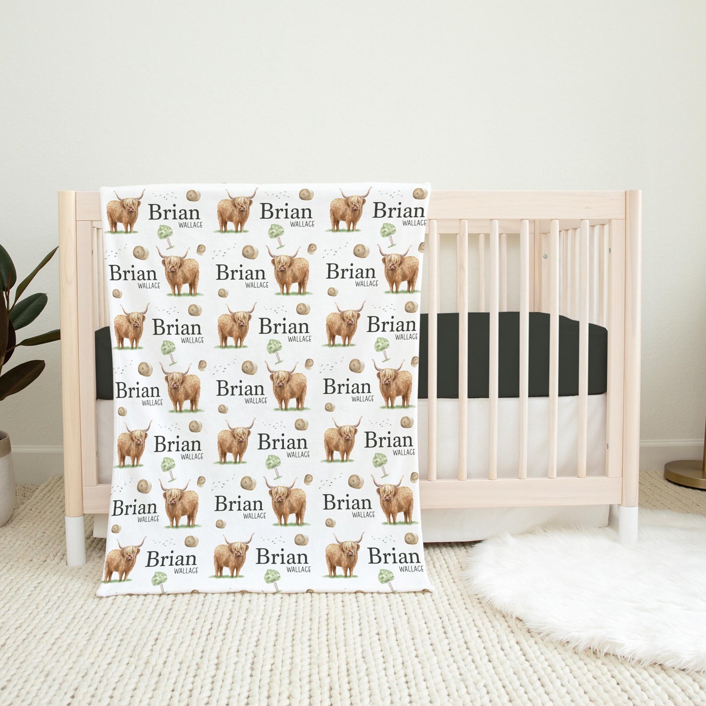 Highland Cow Swaddle Set, C27