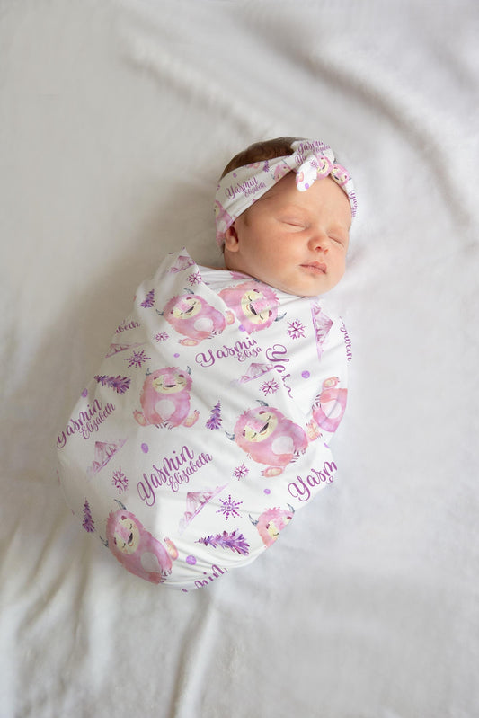 Girl Yeti Swaddle Set, M9