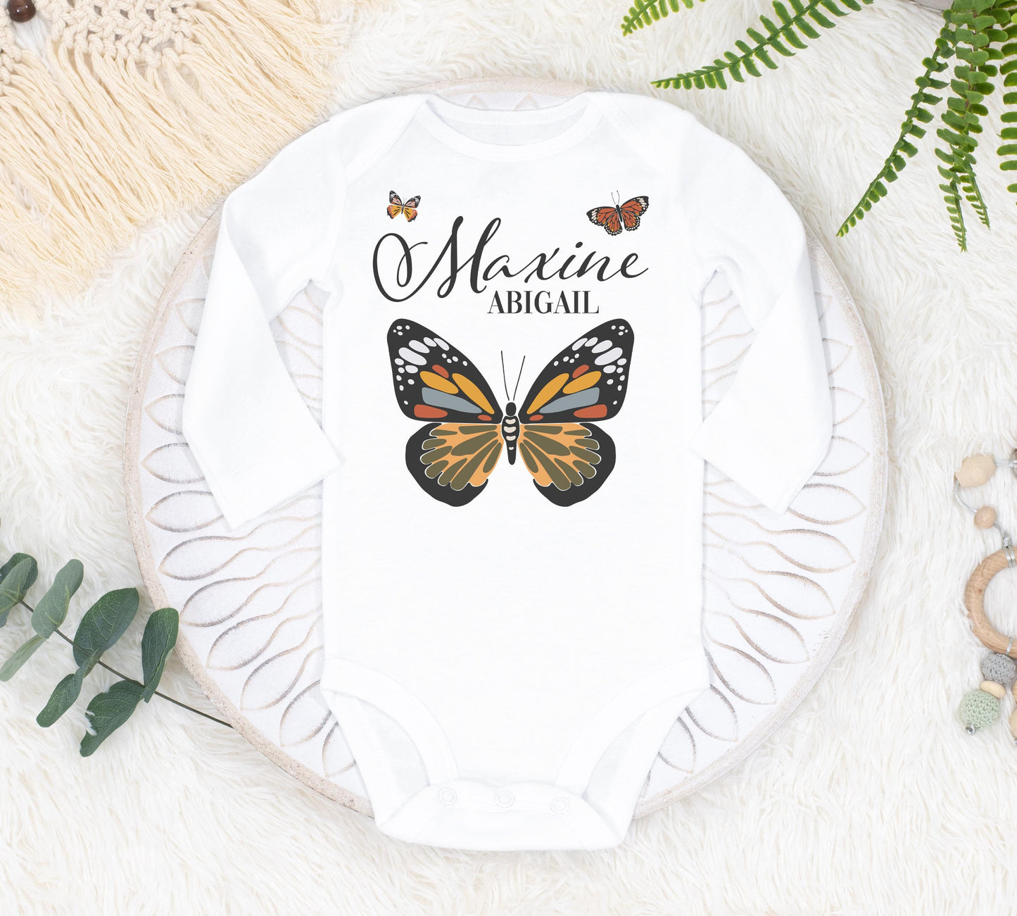 Boho Butterfly Baby Bodysuit, G58