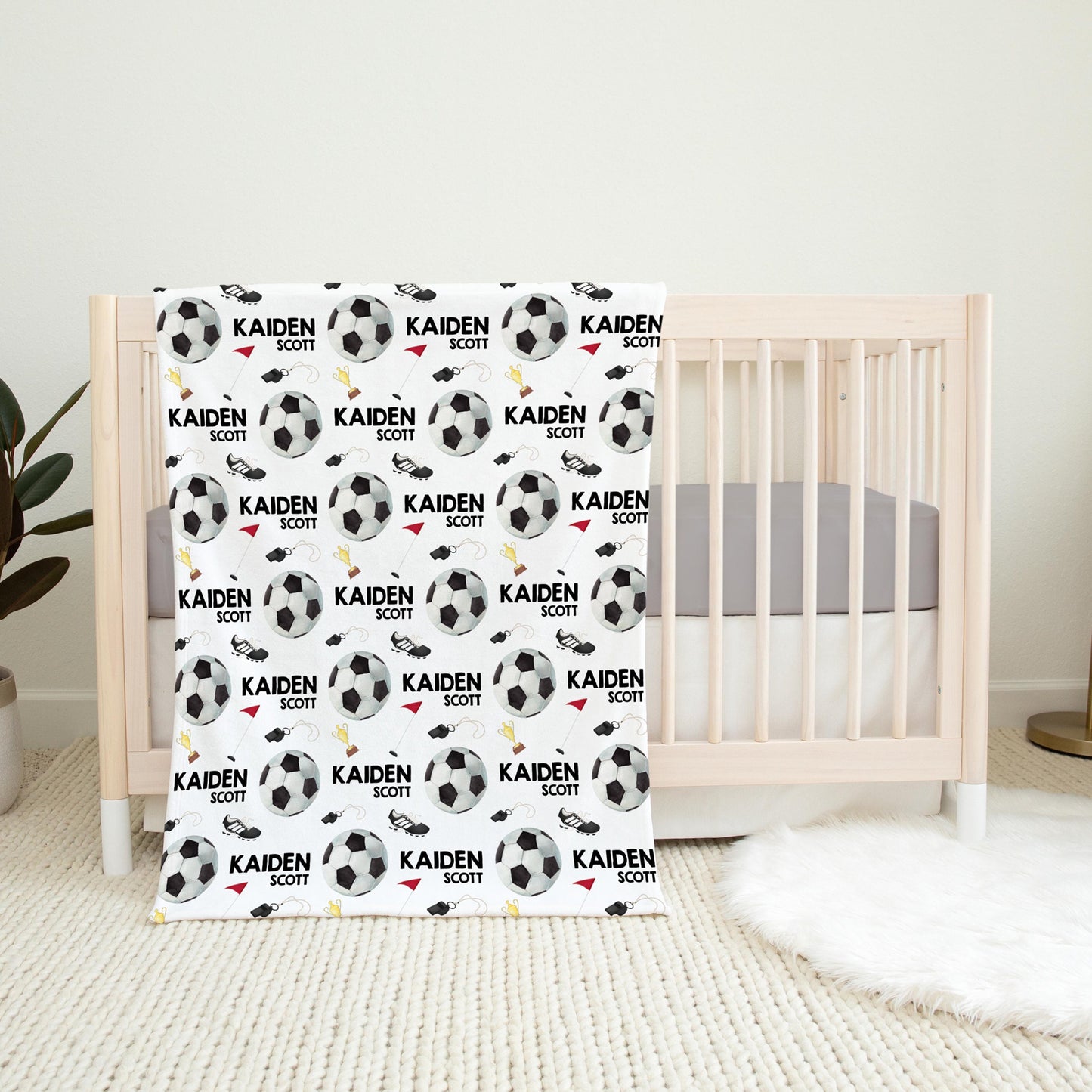 Soccer Swaddle Set, Sports Theme B47