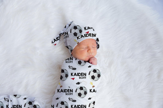 Soccer Swaddle Set, Sports Theme B47