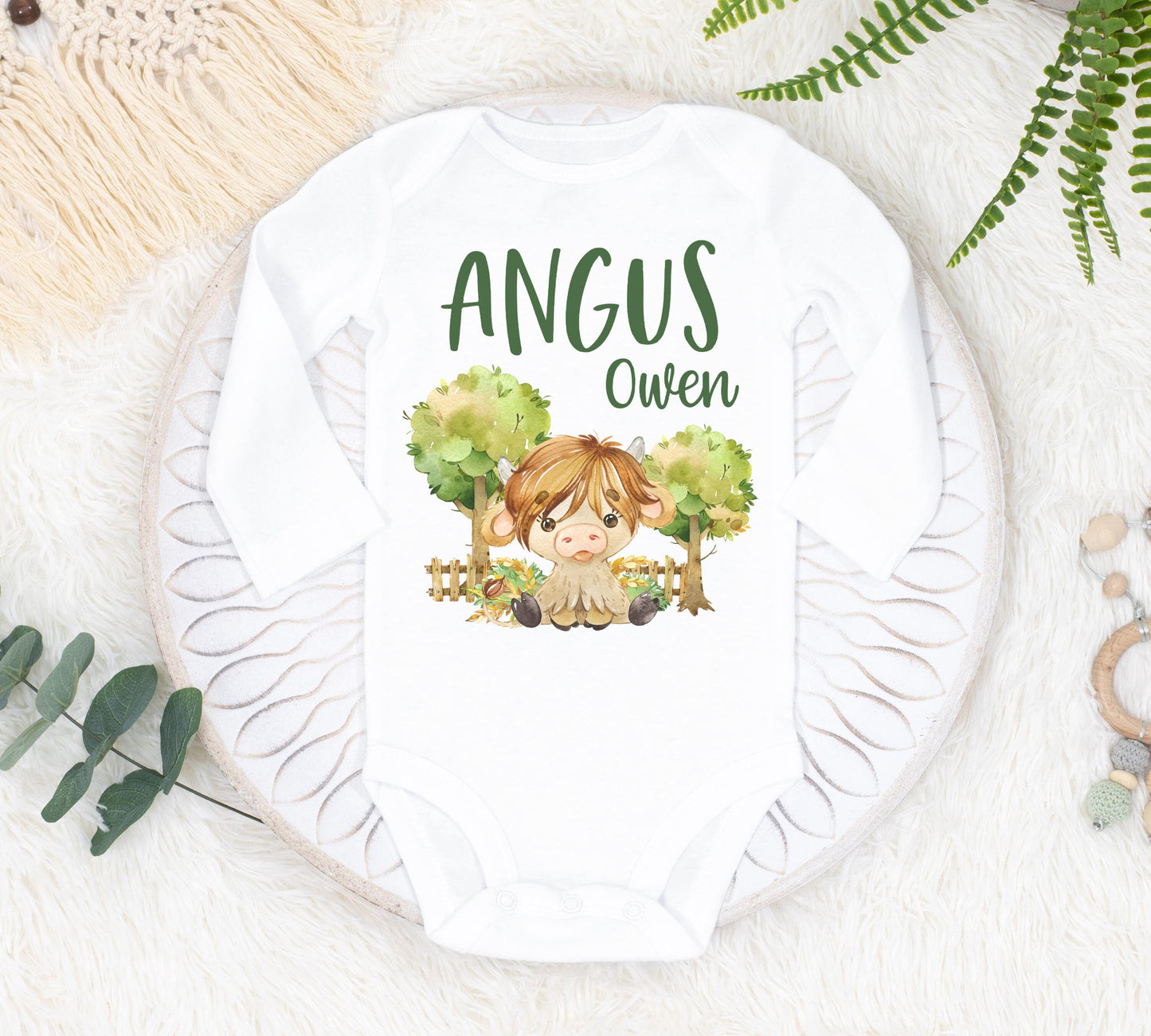 Highland Cow Baby Bodysuit, C29