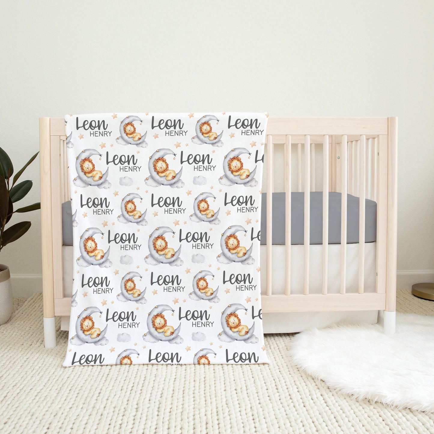 Lion Moon and Stars Swaddle Set, B67