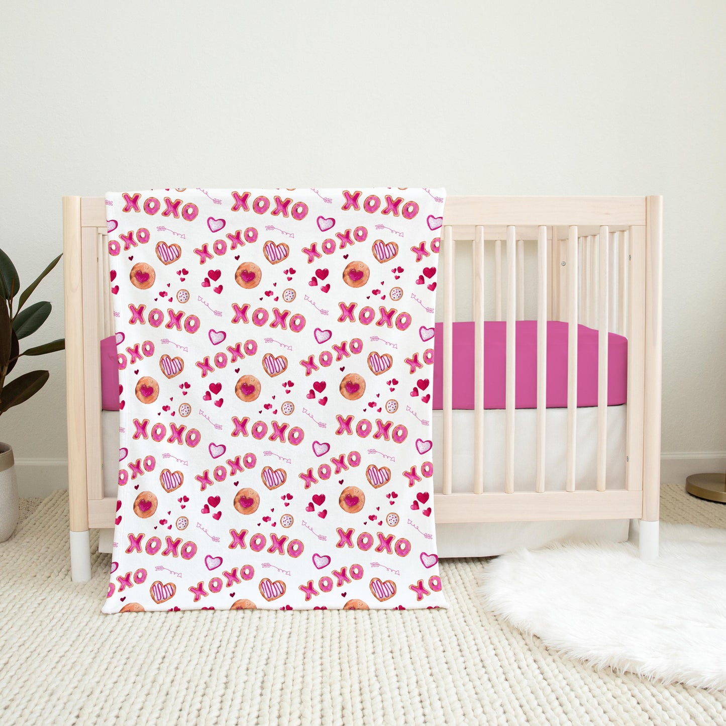 Valentine's Day Swaddle Set, XOXO Baby Blanket