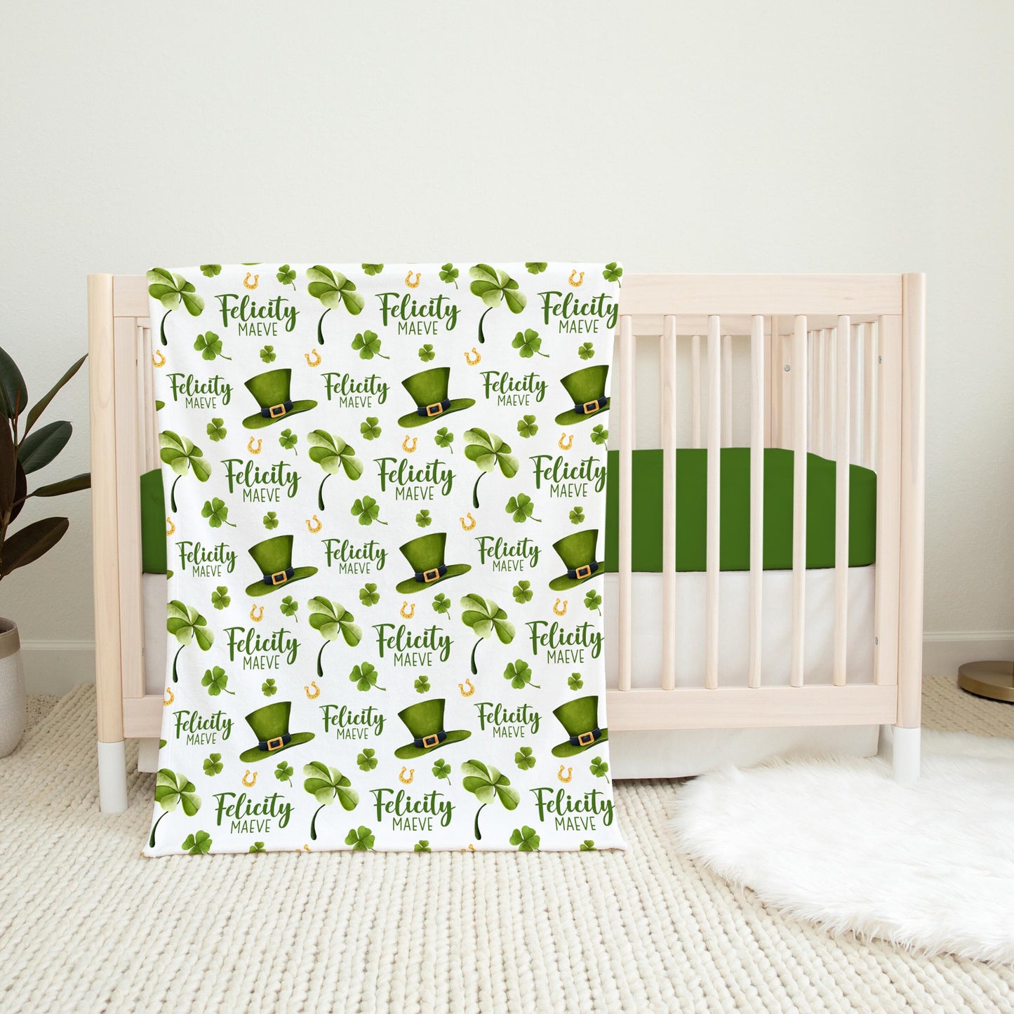 St. Patrick's Day Swaddle Set, Leprechaun Swaddle Set