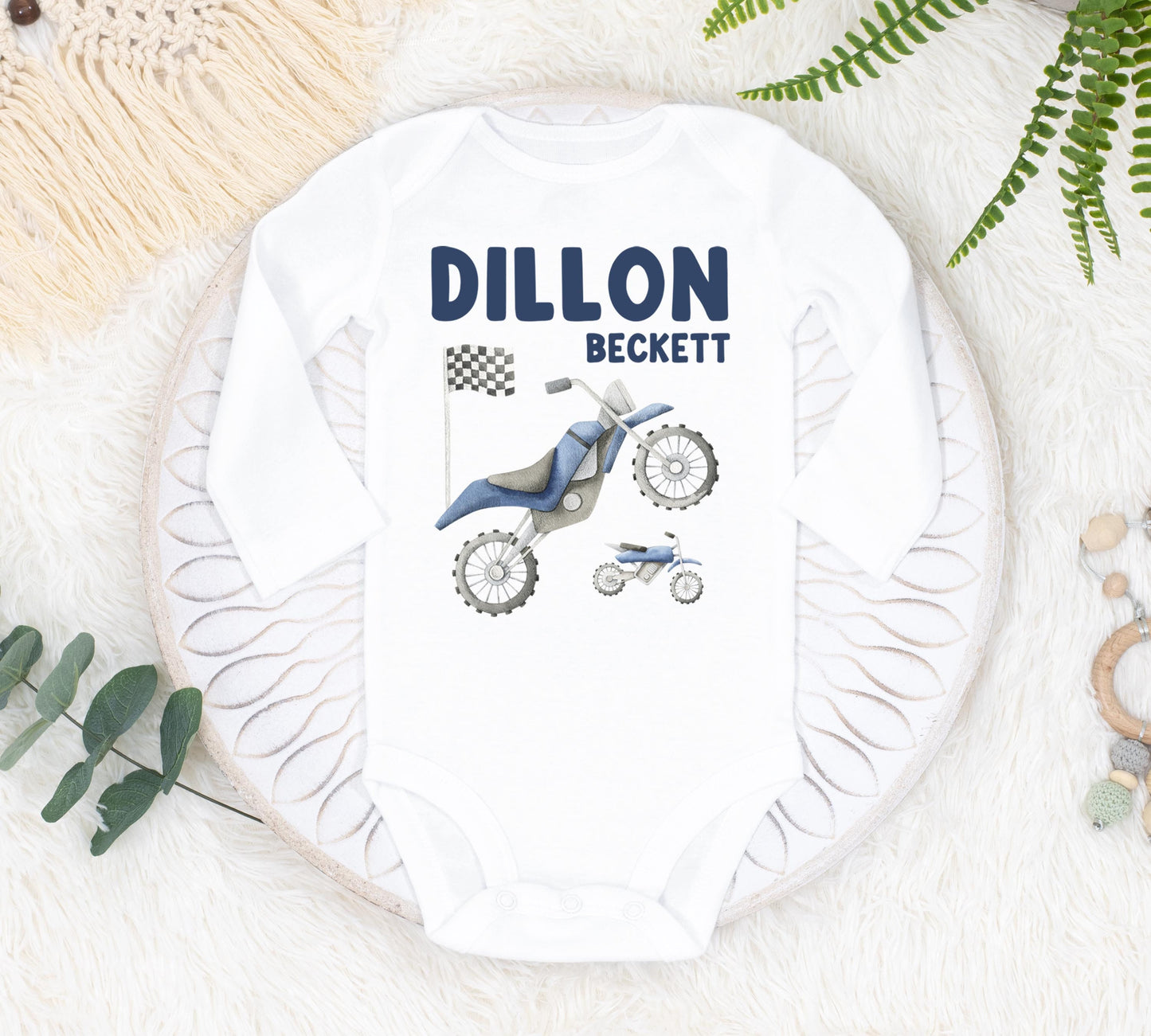 Dirt Bike Baby Bodysuit, B48